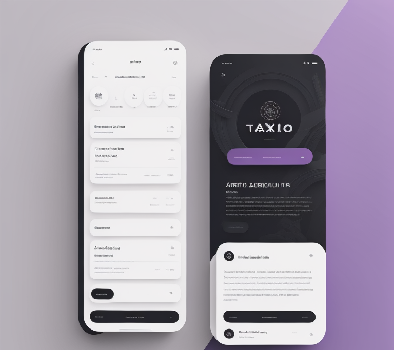 Taxi App Prototype Images and Project